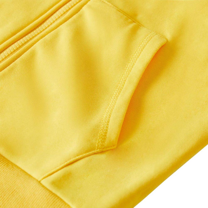 Spring&Gege Youth Solid Full Zipper Hoodies Soft Kids Hooded Sweatshirt for Boys and Girls Size 7-8 Years Yellow - Image 5
